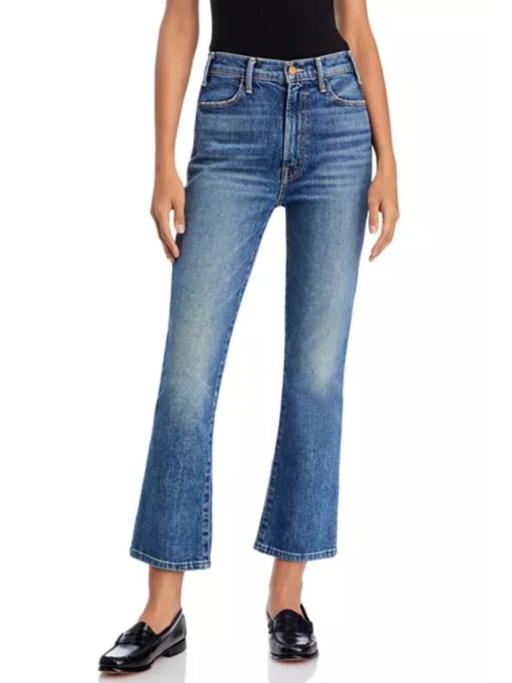 MOTHER The Hustler Ankle Jeans Size 26 Bending the Rules Blue Crop